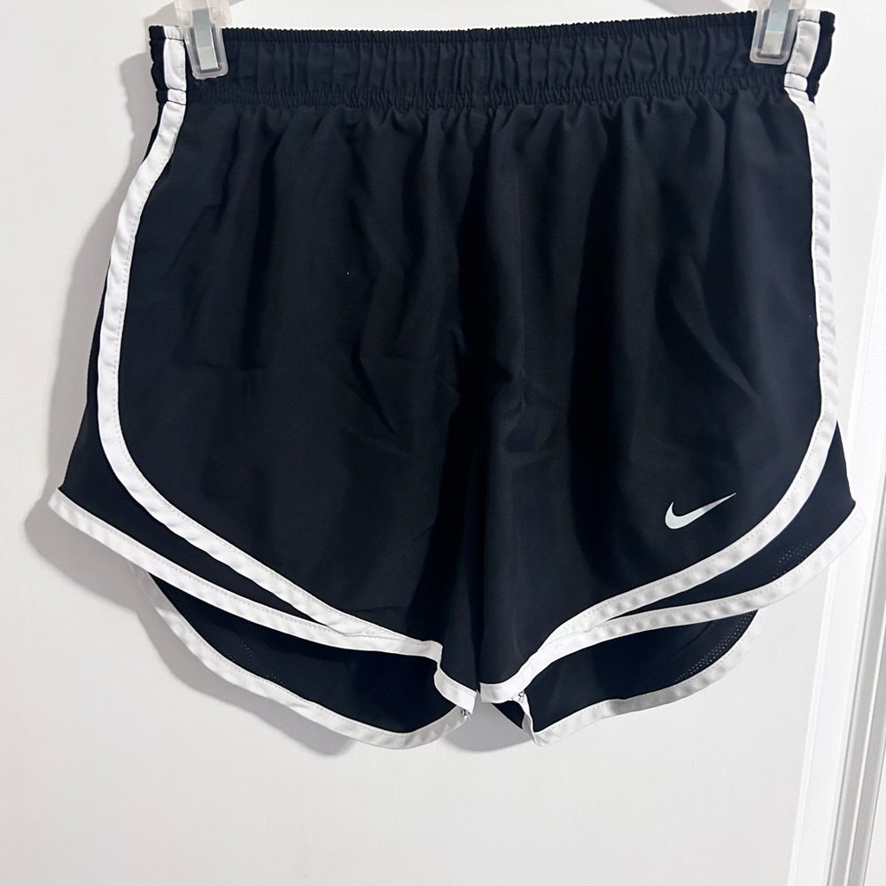 Nike Women's Black Athletic Shorts with White Trim